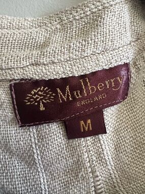 Vintage Mulberry England Linen Shirt Jacket